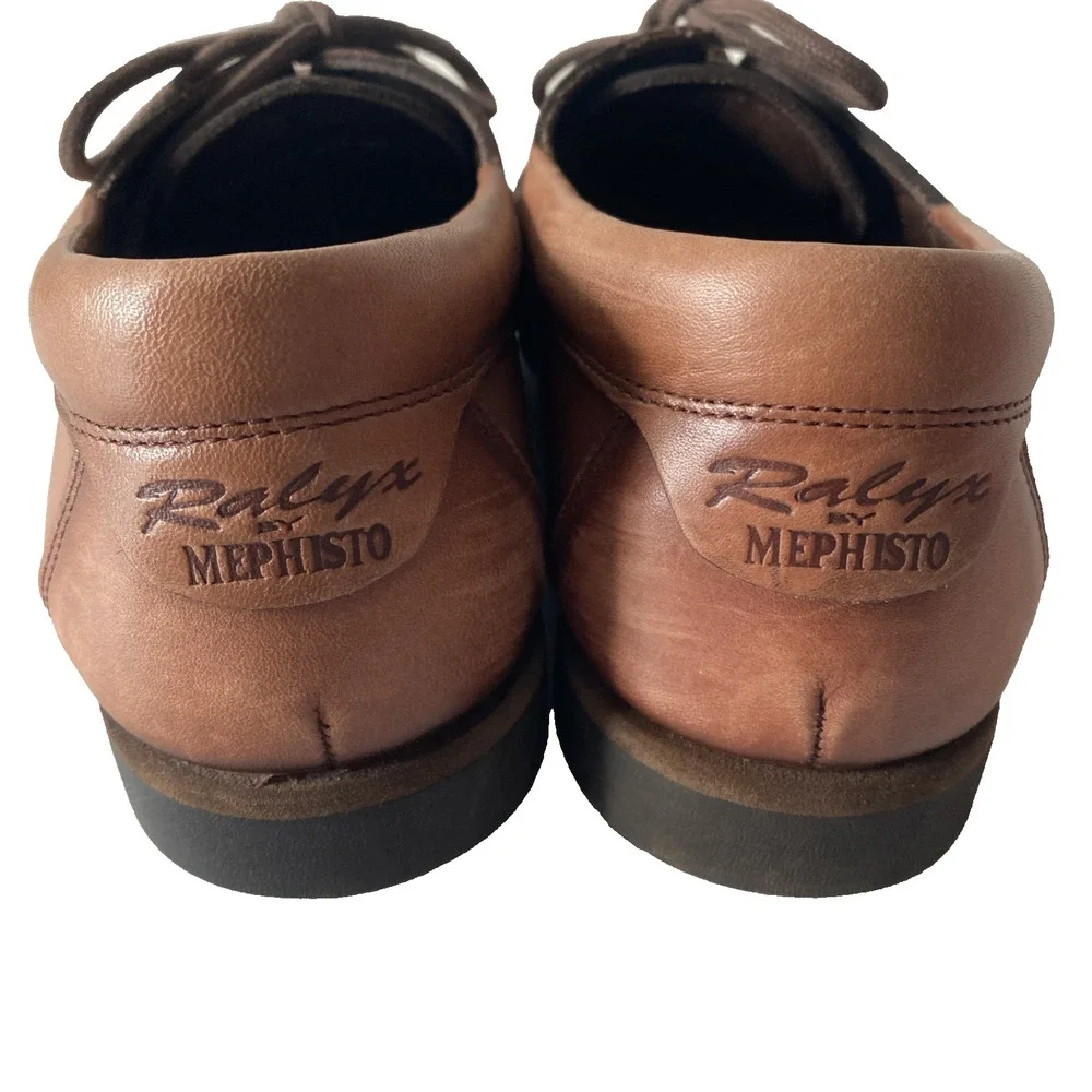 Ralyx by Mephisto Hurrikan Boat Shoe Brown Leather Size 6 Men Lace Up Chestnut